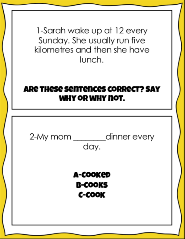 Present Simple Task Cards - Imagen 2